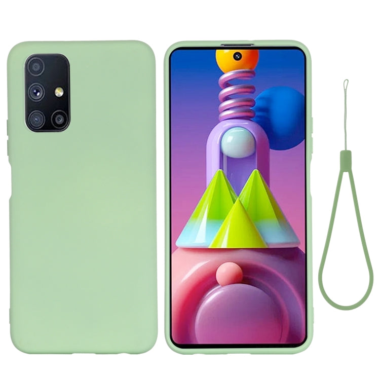 For Samsung Galaxy M51 (Indian Version) Pure Color Liquid Silicone Shockproof Full Coverage Case