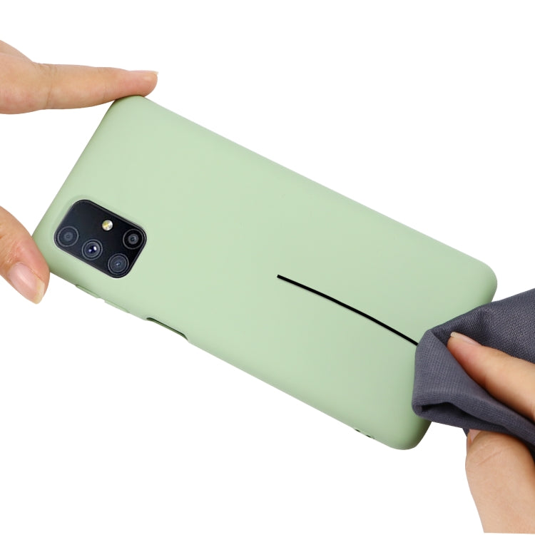 For Samsung Galaxy M51 (Indian Version) Pure Color Liquid Silicone Shockproof Full Coverage Case