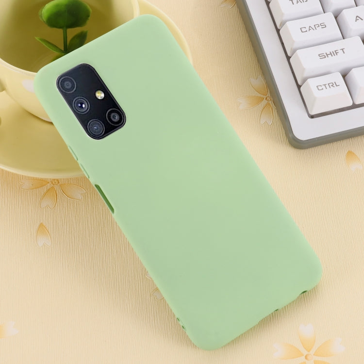 For Samsung Galaxy M51 (Indian Version) Pure Color Liquid Silicone Shockproof Full Coverage Case