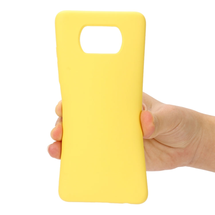 For Xiaomi Poco X3 NFC Pure Color Liquid Silicone Shockproof Full Coverage Case