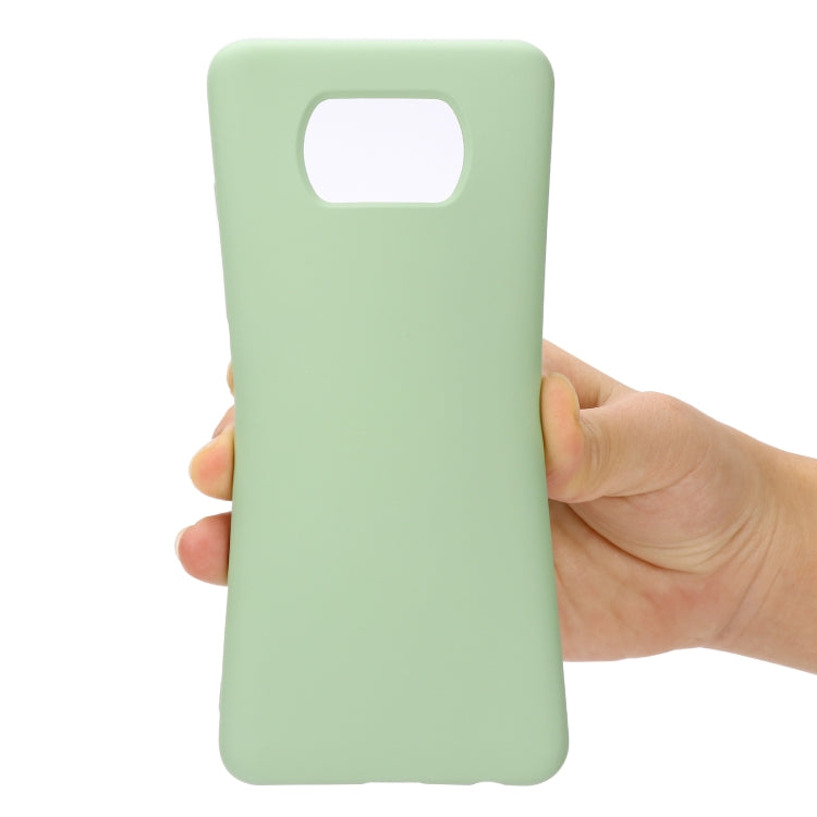 For Xiaomi Poco X3 NFC Pure Color Liquid Silicone Shockproof Full Coverage Case