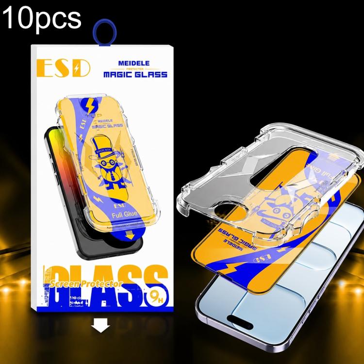 For iPhone Air 10pcs MEIDELE Easy Install Dust-proof Box HD Tempered Glass Film