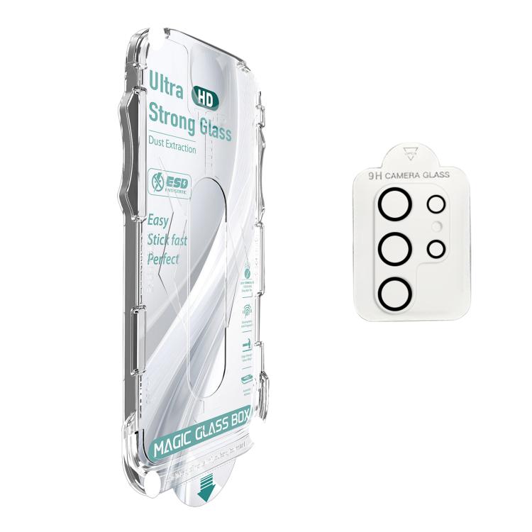 For Galaxy S24 Ultra 5G 10pcs USG Easy Install Dust-proof Box HD Edge-to-Edge Tempered Glass Film with Lens Film, Support Ultrasonic Unlock