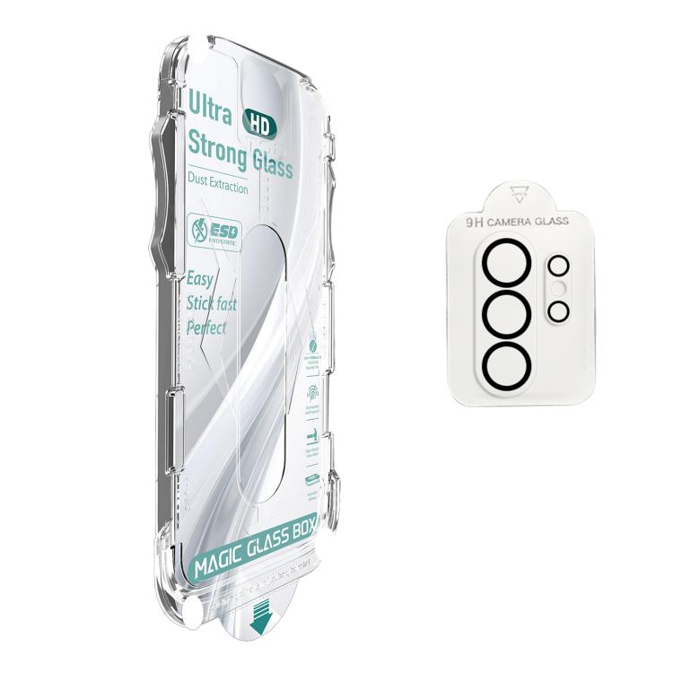 For Galaxy S26 Ultra 5G 10pcs USG Easy Install Dust-proof Box HD Edge-to-Edge Tempered Glass Film with Lens Film, Support Ultrasonic Unlock