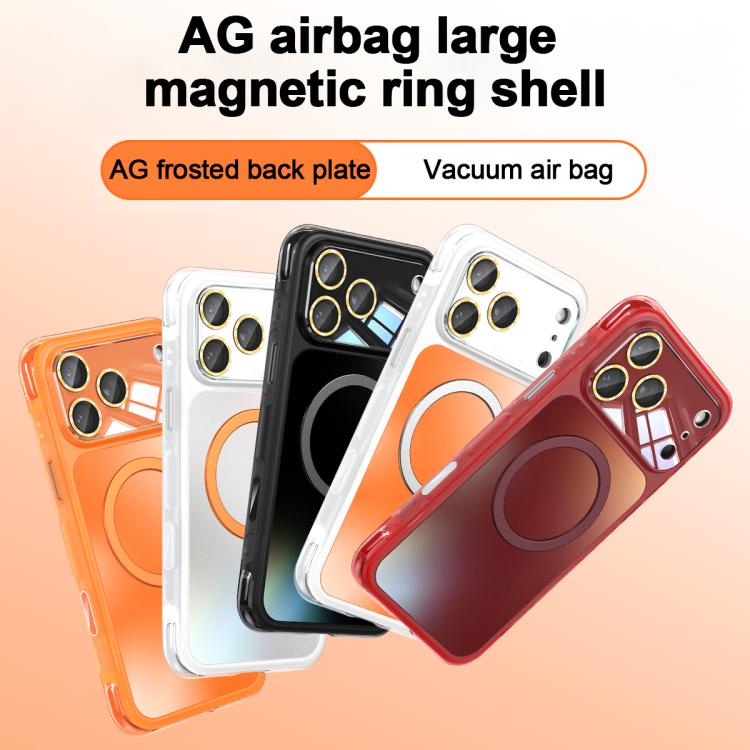 For iPhone 16 AG Airbag Shockproof Magnetic Phone Case
