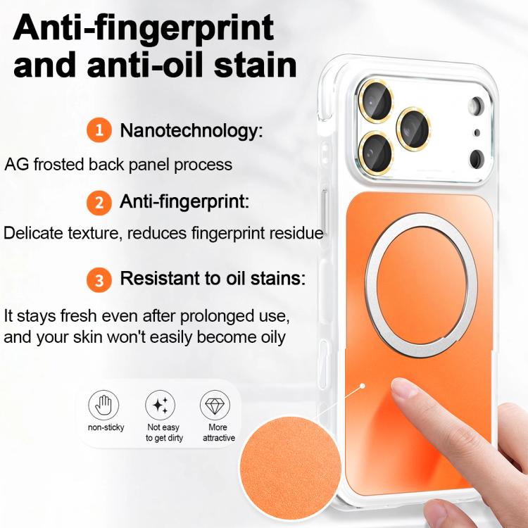 For iPhone 16 Pro Max AG Airbag Shockproof Magnetic Phone Case