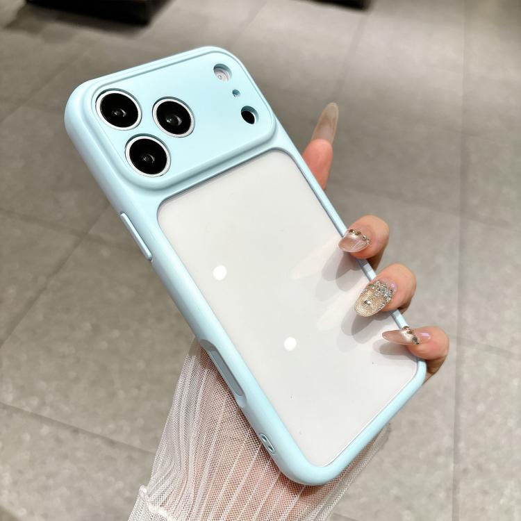 For iPhone 17 Pro Max Change to 17 Pro Soft Gauze Transparent Acrylic Phone Case