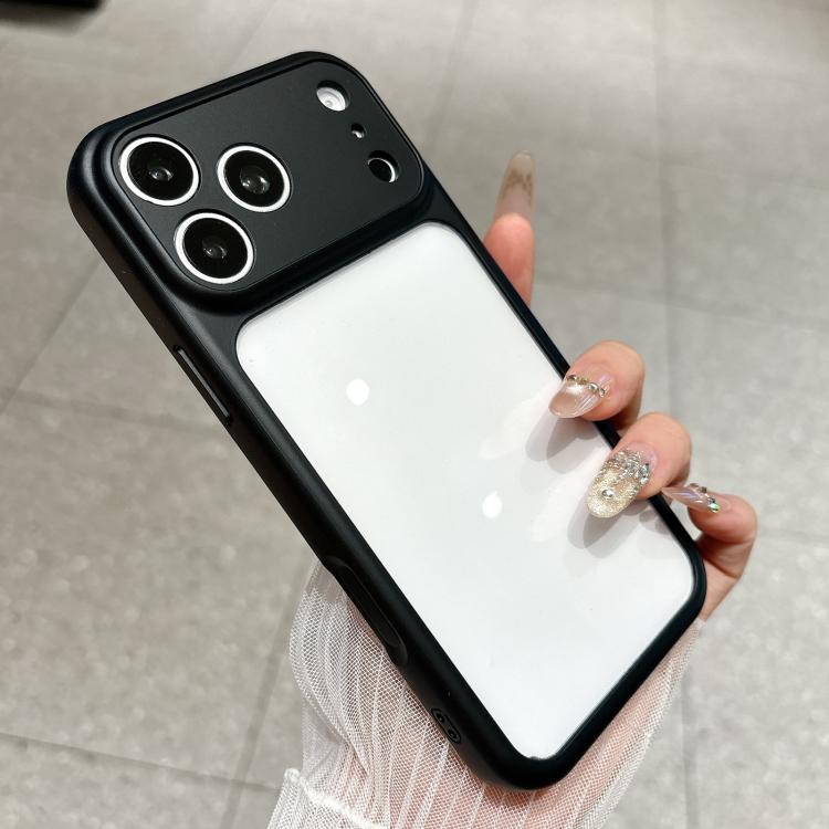 For iPhone 17 Pro Max Change to 17 Pro Soft Gauze Transparent Acrylic Phone Case