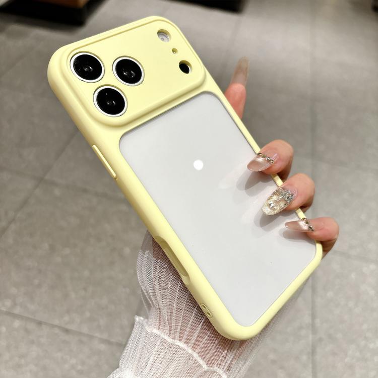 For iPhone 17 Pro Change to 17 Pro Soft Gauze Transparent Acrylic Phone Case