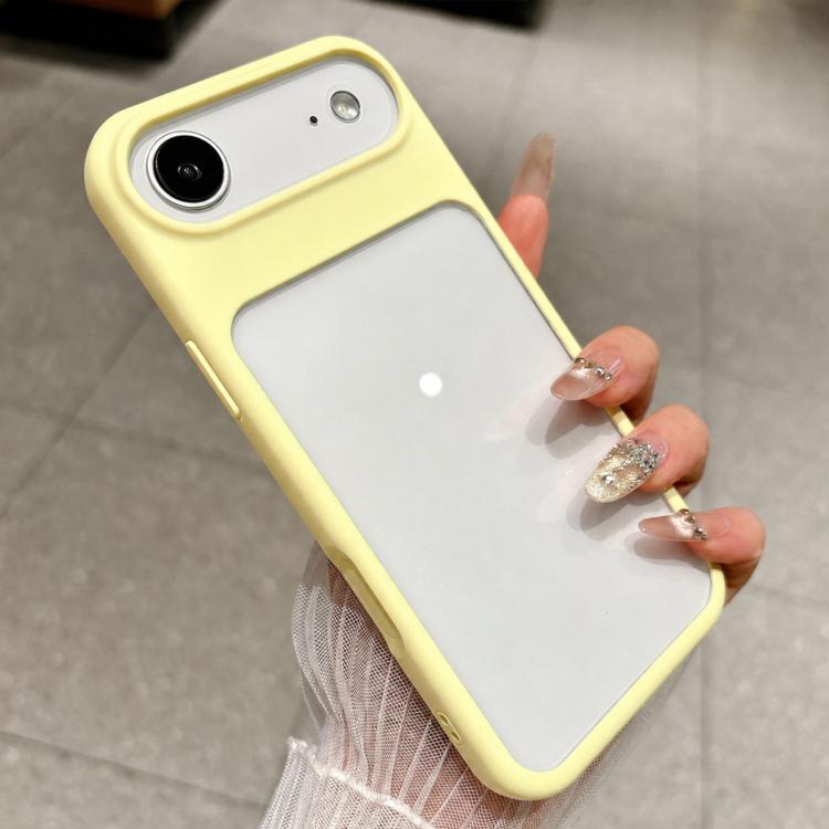 For iPhone Air Change to 17 Pro Soft Gauze Transparent Acrylic Phone Case