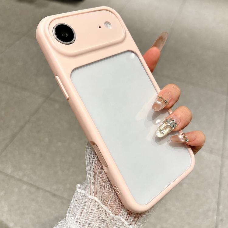 For iPhone Air Change to 17 Pro Soft Gauze Transparent Acrylic Phone Case
