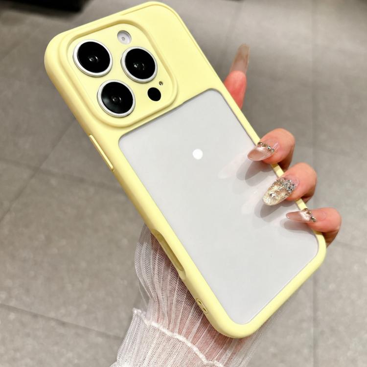 For iPhone 16 Pro Max Change to 17 Pro Soft Gauze Transparent Acrylic Phone Case
