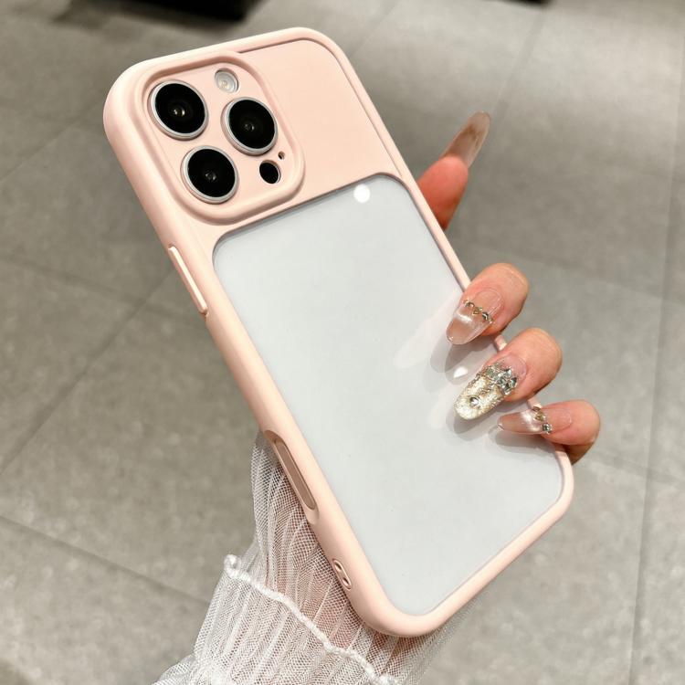 For iPhone 16 Pro Max Change to 17 Pro Soft Gauze Transparent Acrylic Phone Case