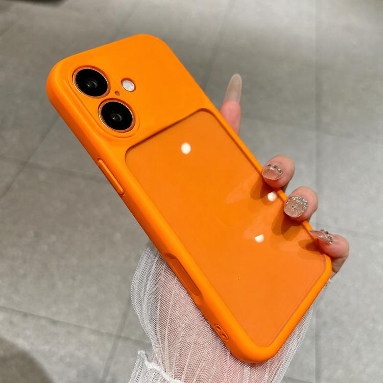For iPhone 16 Plus Change to 17 Pro Soft Gauze Transparent Acrylic Phone Case