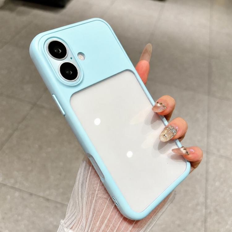 For iPhone 16 Plus Change to 17 Pro Soft Gauze Transparent Acrylic Phone Case