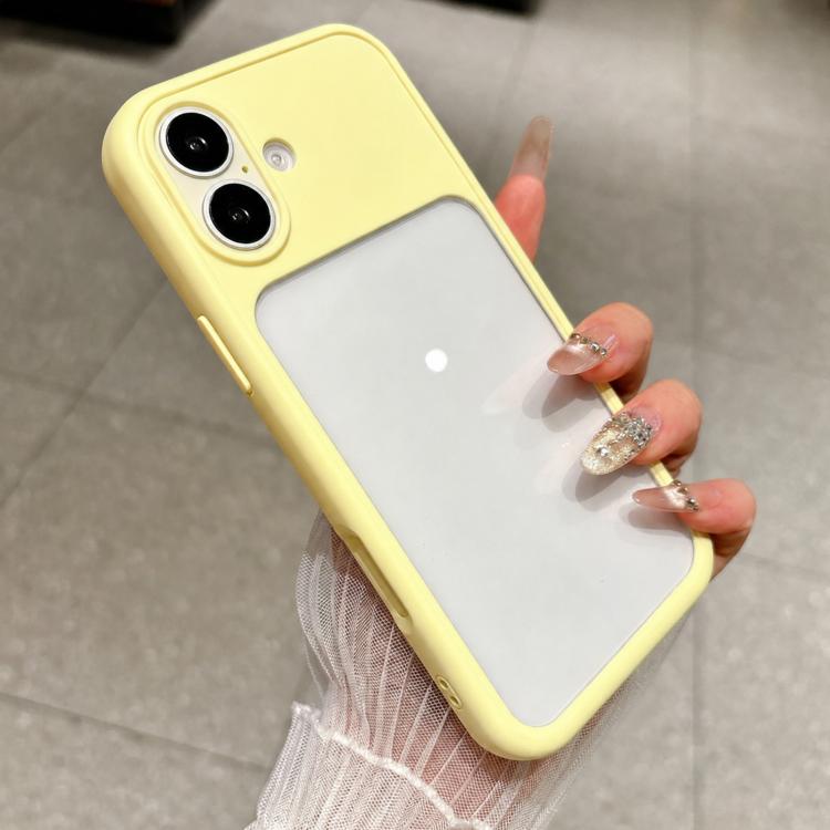 For iPhone 16 Plus Change to 17 Pro Soft Gauze Transparent Acrylic Phone Case