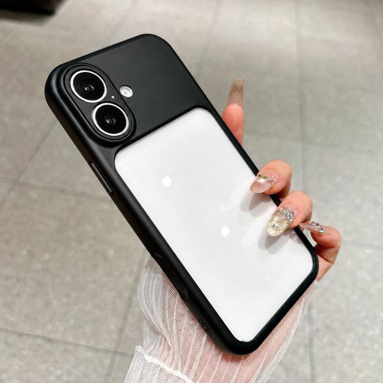 For iPhone 16 Plus Change to 17 Pro Soft Gauze Transparent Acrylic Phone Case