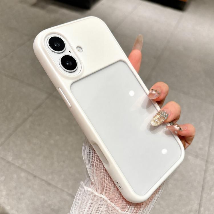 For iPhone 16 Plus Change to 17 Pro Soft Gauze Transparent Acrylic Phone Case