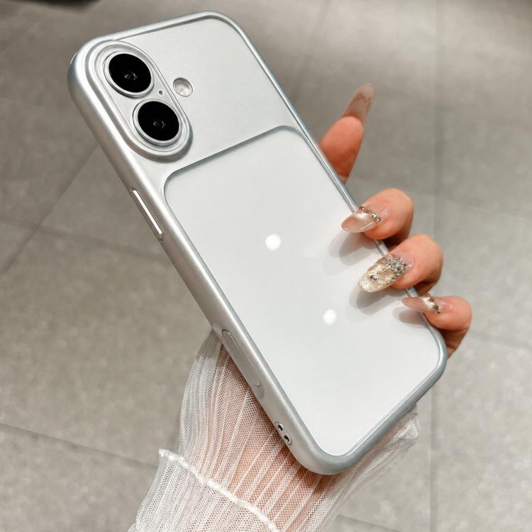 For iPhone 16 Change to 17 Pro Soft Gauze Transparent Acrylic Phone Case