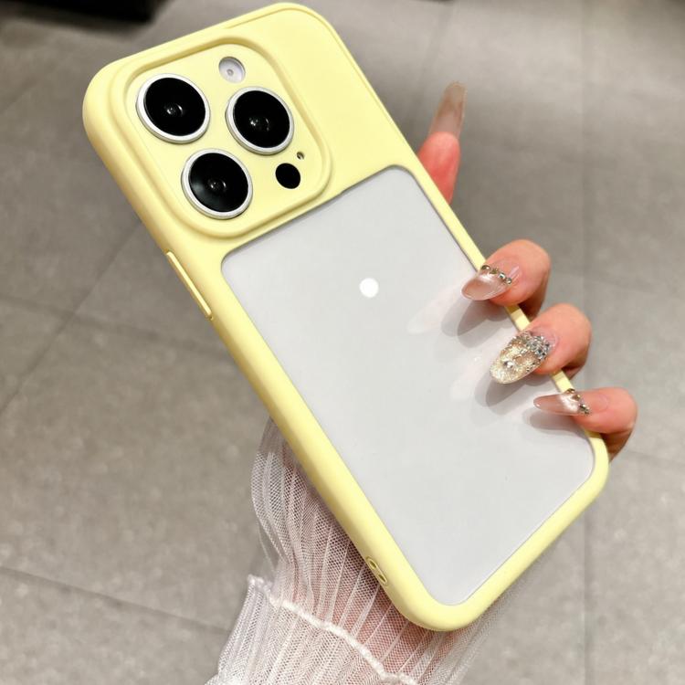 For iPhone 14 Pro Max Change to 17 Pro Soft Gauze Transparent Acrylic Phone Case