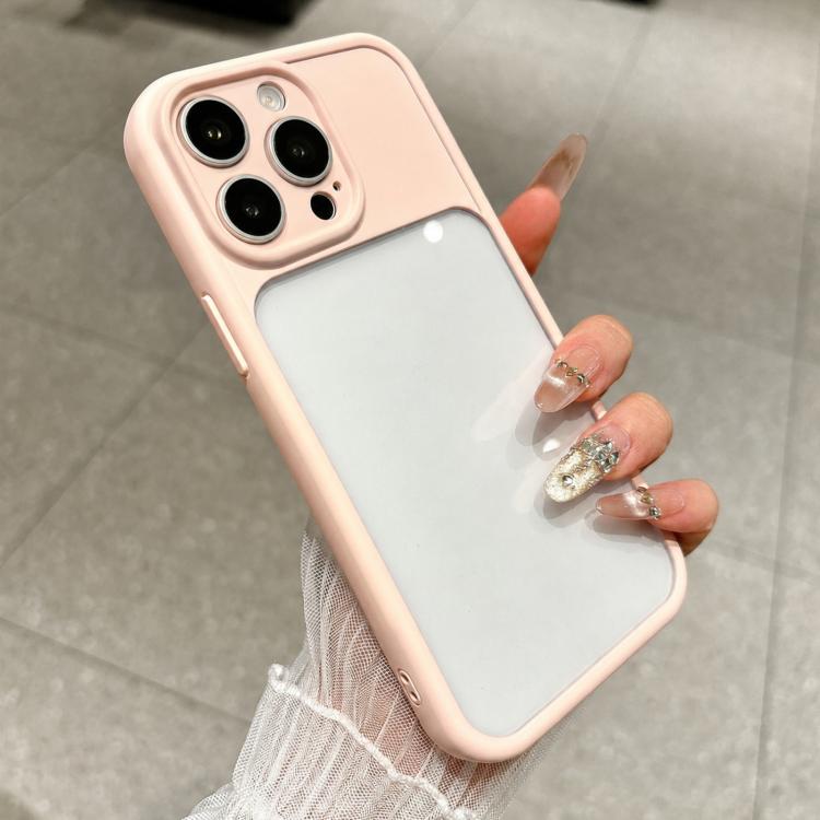 For iPhone 13 Pro Max Change to 17 Pro Soft Gauze Transparent Acrylic Phone Case