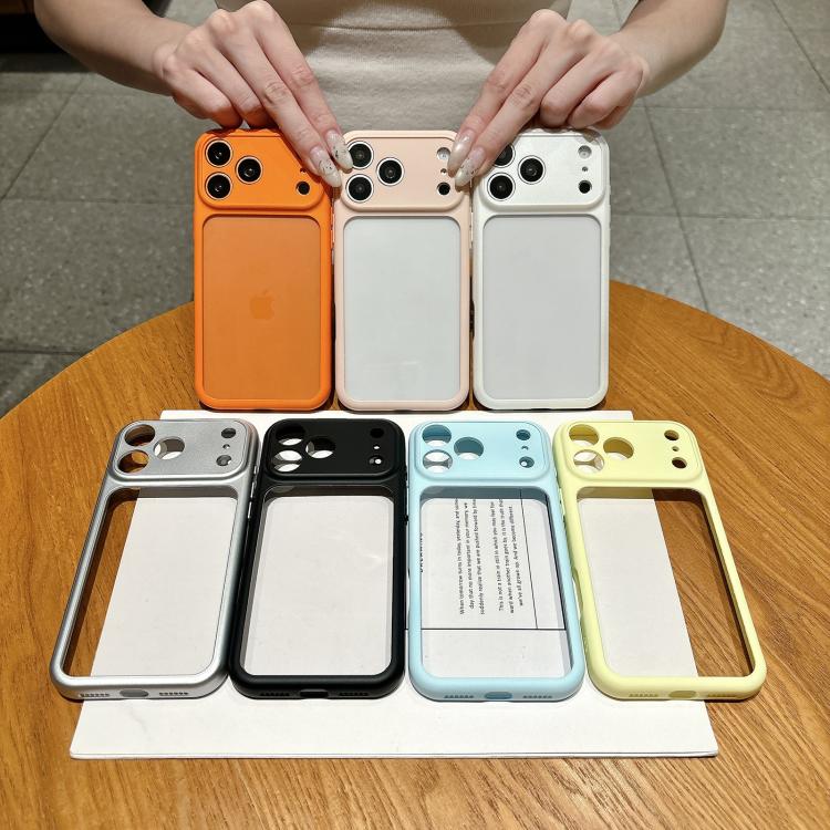For iPhone 14 Pro Max Change to 17 Pro Soft Gauze Transparent Acrylic Phone Case