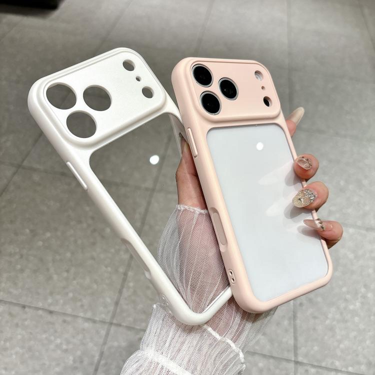 For iPhone 14 Pro Change to 17 Pro Soft Gauze Transparent Acrylic Phone Case