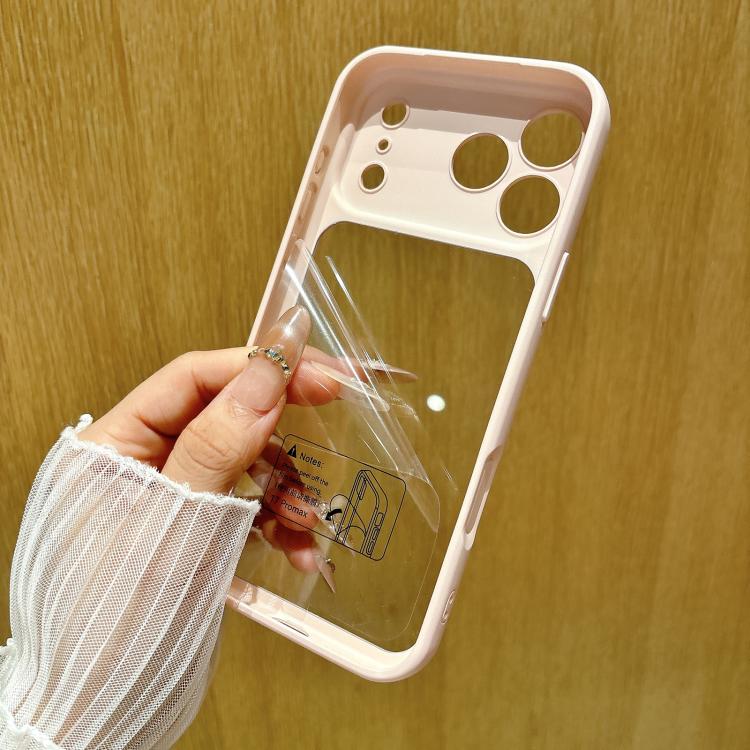 For iPhone 13 Pro Max Change to 17 Pro Soft Gauze Transparent Acrylic Phone Case