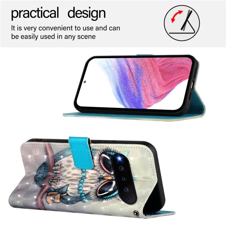 For Natural AI Phone 3D Painting Horizontal Flip Leather Phone Case