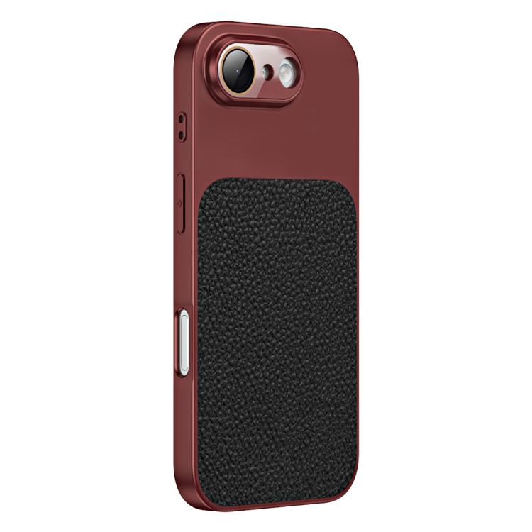For iPhone 17e / 16e Litchi Textured TPU Phone Case with Lens Film