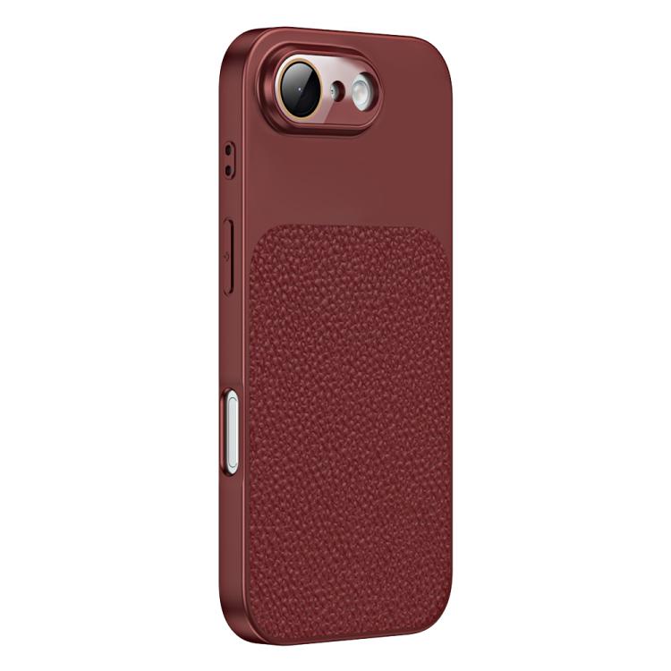 For iPhone 17e / 16e Litchi Textured TPU Phone Case with Lens Film