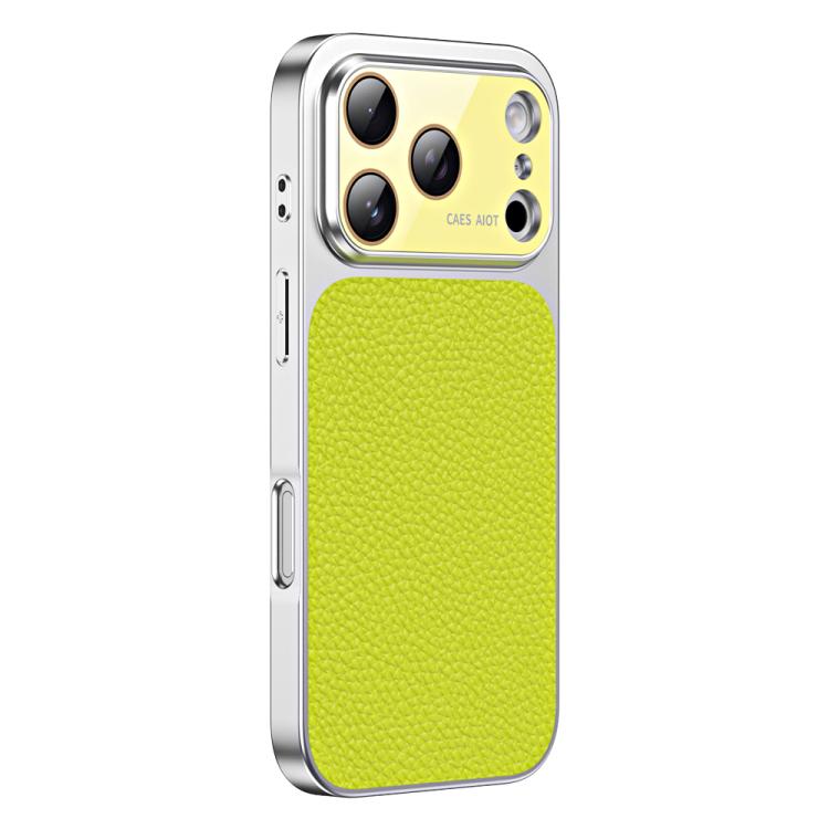 For iPhone 17 Pro Litchi Textured TPU Phone Case with Lens Film