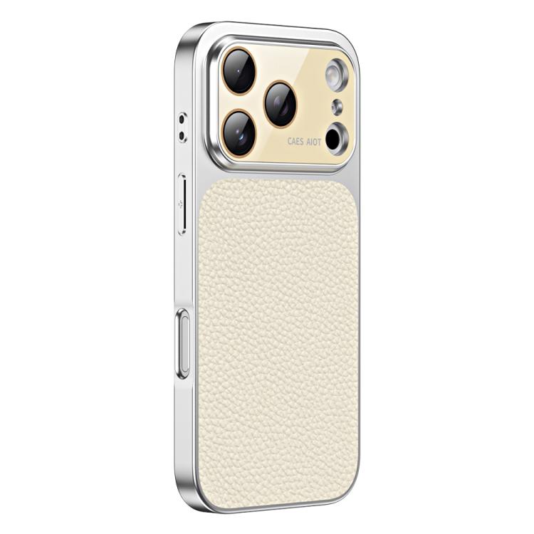 For iPhone 17 Pro Litchi Textured TPU Phone Case with Lens Film