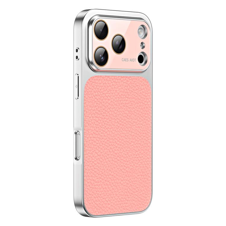 For iPhone 17 Pro Litchi Textured TPU Phone Case with Lens Film
