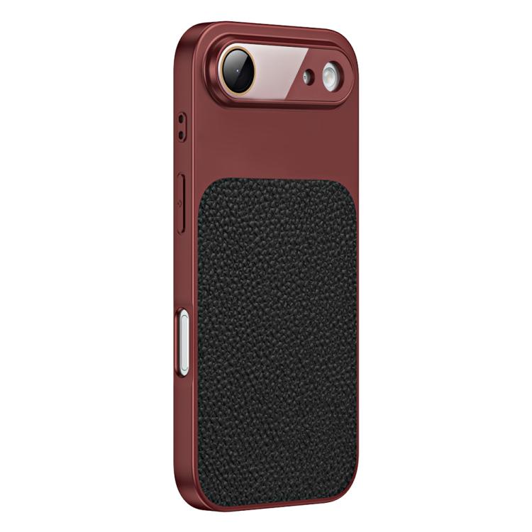 For iPhone Air Litchi Textured TPU Phone Case with Lens Film
