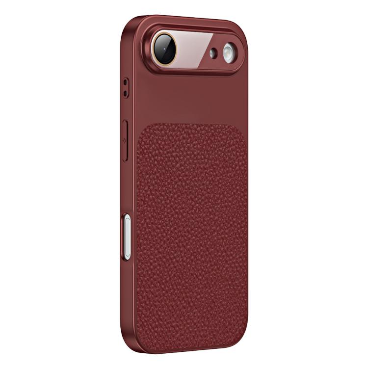 For iPhone Air Litchi Textured TPU Phone Case with Lens Film