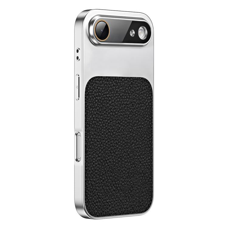 For iPhone Air Litchi Textured TPU Phone Case with Lens Film