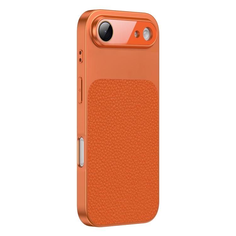 For iPhone Air Litchi Textured TPU Phone Case with Lens Film