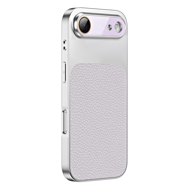 For iPhone Air Litchi Textured TPU Phone Case with Lens Film