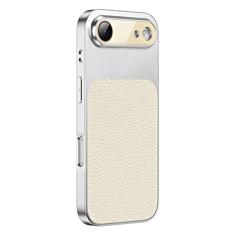 For iPhone Air Litchi Textured TPU Phone Case with Lens Film