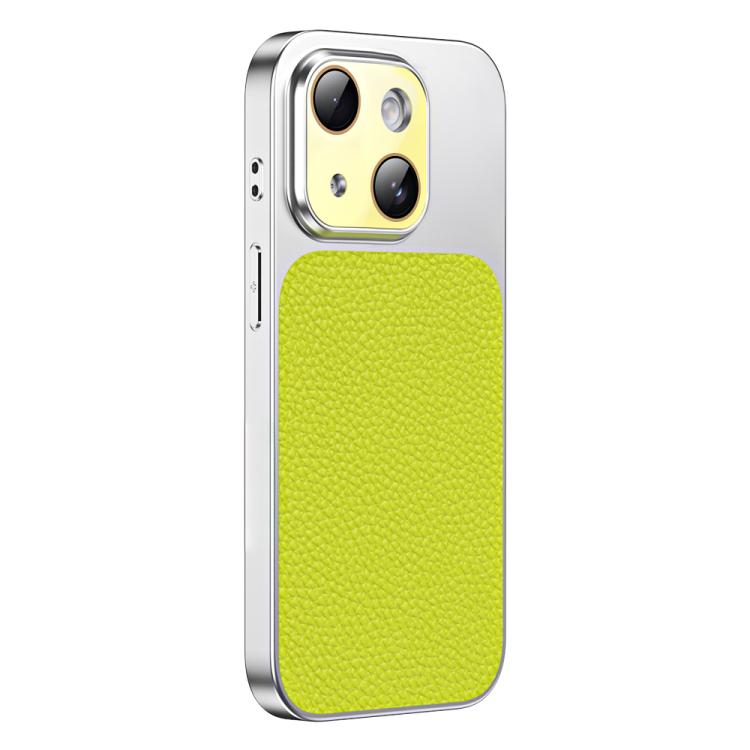 For iPhone 14 Plus Litchi Textured TPU Phone Case with Lens Film