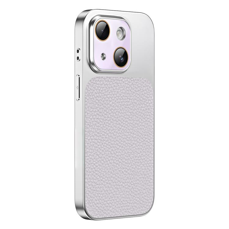 For iPhone 14 Plus Litchi Textured TPU Phone Case with Lens Film