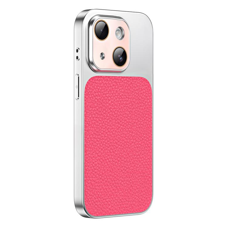 For iPhone 14 Plus Litchi Textured TPU Phone Case with Lens Film