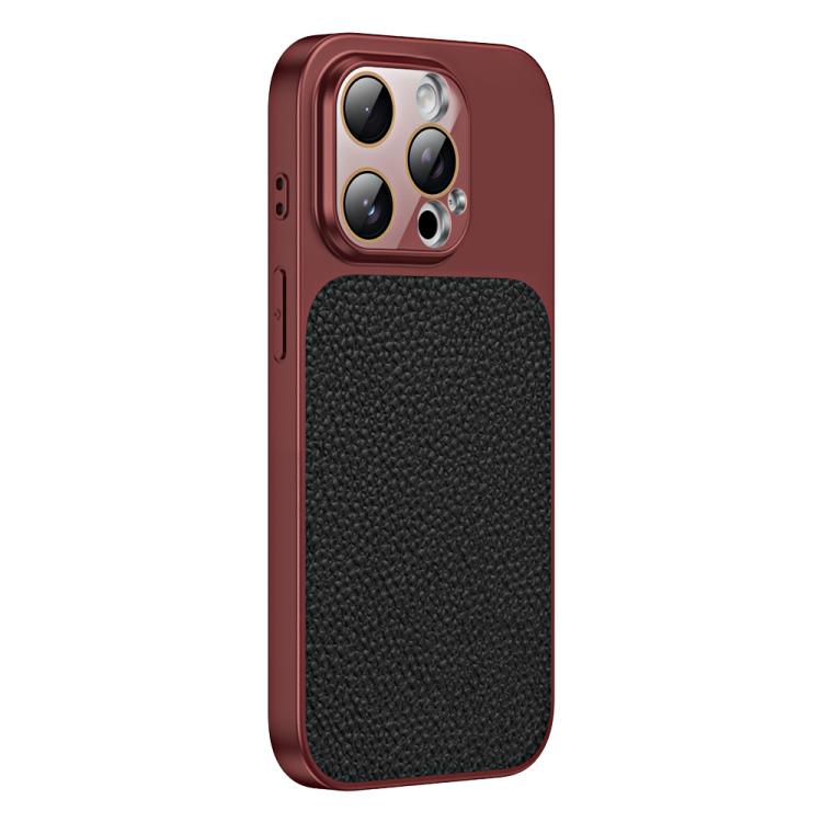 For iPhone 14 Pro Litchi Textured TPU Phone Case with Lens Film