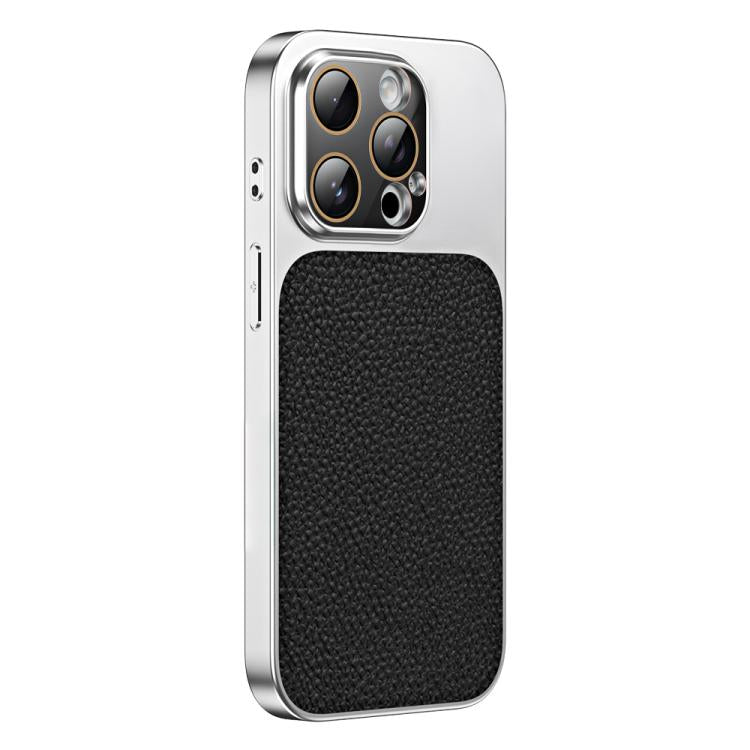 For iPhone 13 Pro Max Litchi Textured TPU Phone Case with Lens Film