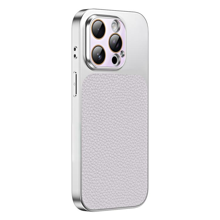 For iPhone 12 Pro Max Litchi Textured TPU Phone Case with Lens Film