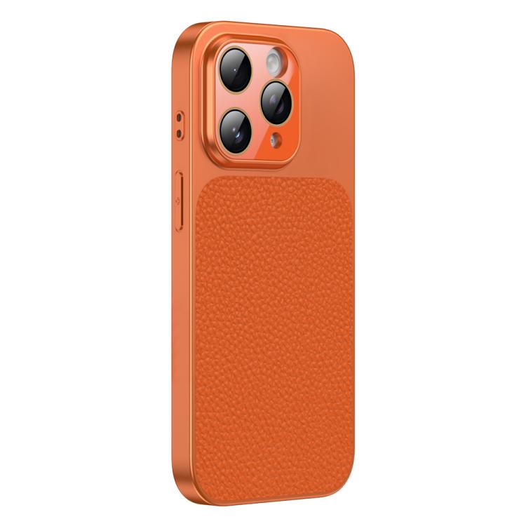 For iPhone 11 Pro Max Litchi Textured TPU Phone Case with Lens Film