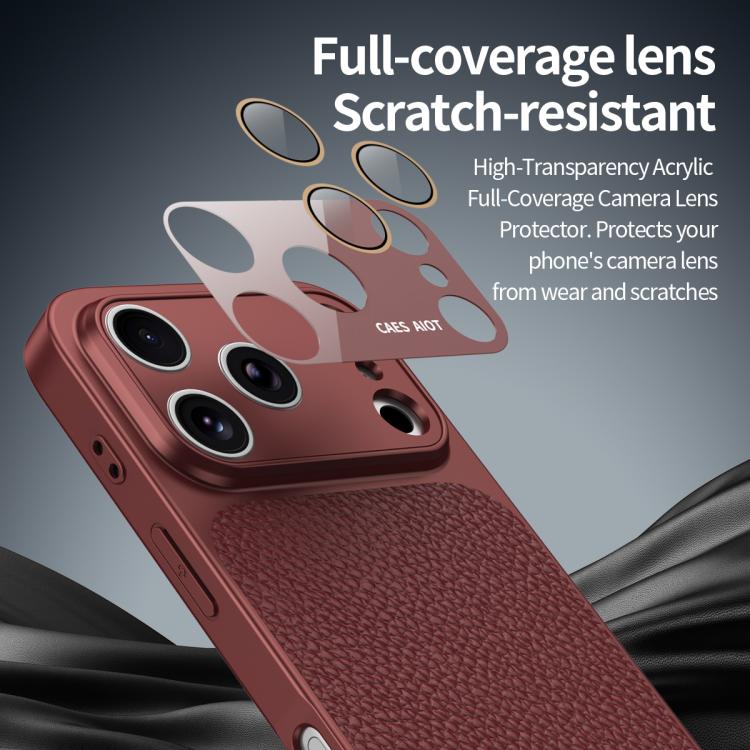 For iPhone 17e / 16e Litchi Textured TPU Phone Case with Lens Film