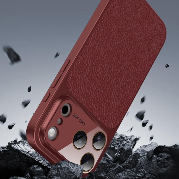 For iPhone 13 Pro Litchi Textured TPU Phone Case with Lens Film