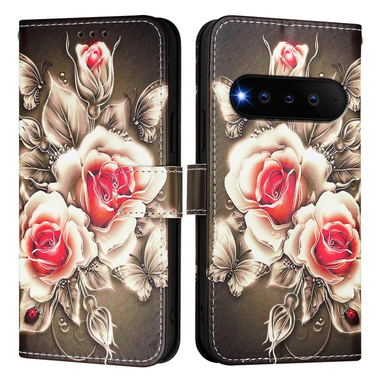 For Natural AI Phone 5G   Colored Drawing Pattern Plain Weave Leather Phone Case